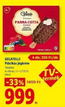 Lidl GELATELLI Pálcikás jégkrém ajánlat