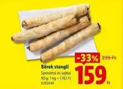 Lidl Börek stangli ajánlat
