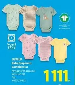 Lidl LUPILU Baba biopamut kombidressz ajánlat