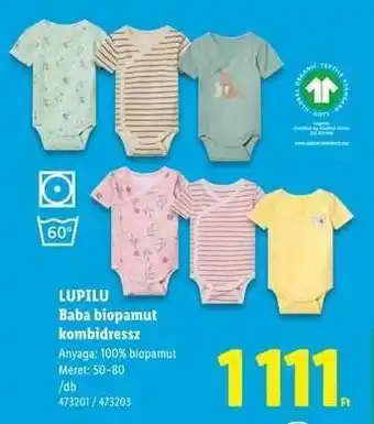 LUPILU Baba biopamut kombidressz
