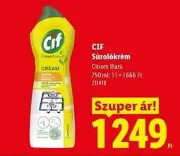 Lidl CIF Súrolókrém ajánlat