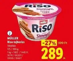 Lidl MÜLLER Riso tejberizs ajánlat