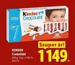 Lidl Kinder ajánlat