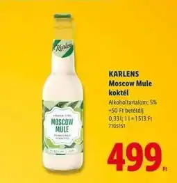 Lidl KARLENS Moscow Mule koktél ajánlat