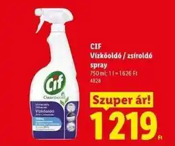 Lidl CIF Vízkőoldó / zsíroldó spray ajánlat