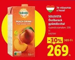 Lidl Solevita Őszibarack gyümölcsital ajánlat