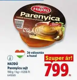 Lidl Hajdú Parenyica sajt ajánlat