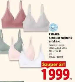 Lidl ESMARA Seamless melltartó csipkével ajánlat