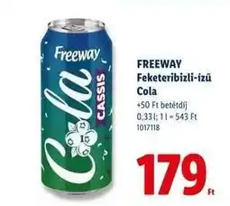Lidl FREEWAY Feketeribizli-ízű Cola ajánlat