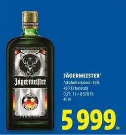 Lidl Jägermeister ajánlat