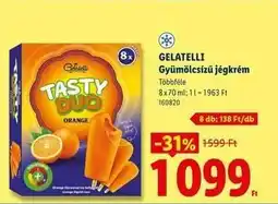 Lidl GELATELLI Gyümölcsízű jégkrém ajánlat