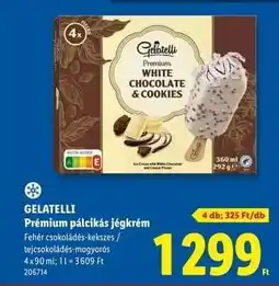 Lidl GELATELLI Prémium pálcikás jégkrém ajánlat