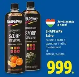 Lidl SHAPEWAY Szörp ajánlat