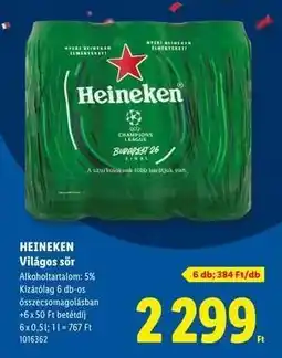 Lidl HEINEKEN ajánlat