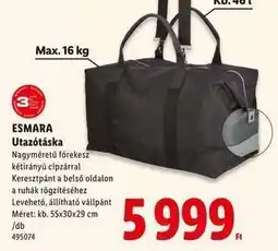 Lidl ESMARA Utazótáska ajánlat