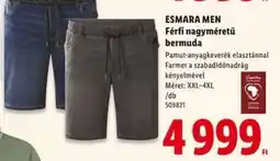 Lidl ESMARA MEN Férfi nagyméretű bermuda ajánlat