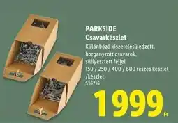 Lidl PARKSIDE Csavarkészlet ajánlat