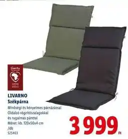 Lidl LIVARNO Székpárna ajánlat