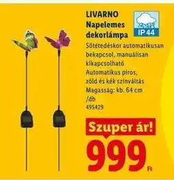 Lidl LIVARNO Napelemes dekorlámpa ajánlat
