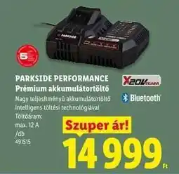 Lidl PARKSIDE PERFORMANCE Premium Akkumulátortöltő ajánlat
