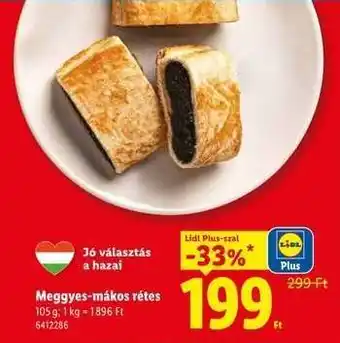 Lidl Meggyes-mákos rétes ajánlat
