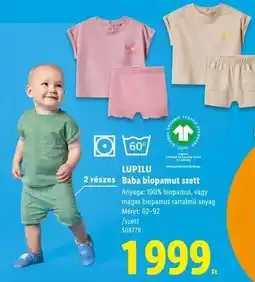 Lidl LUPILU Baba biopamut szett ajánlat