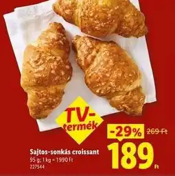 Lidl Sajtos-sonkás croissant ajánlat