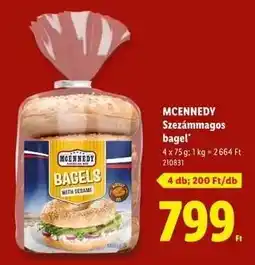 Lidl MCENNEDY Szezámmagos bagel ajánlat