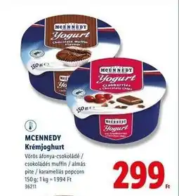 Lidl MCENNEDY Krémjoghurt ajánlat