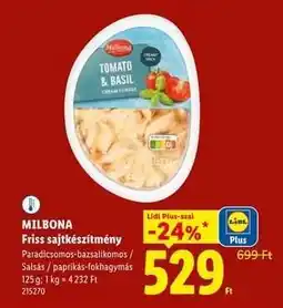 Lidl MILBONA Friss sajtkészítmény ajánlat