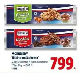 Lidl MCENNEDY Töltött omlós keksz ajánlat