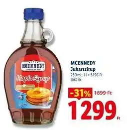 Lidl MCENNEDY Juharszirup ajánlat