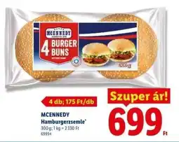 Lidl MCENNEDY Hamburgerzsemle ajánlat