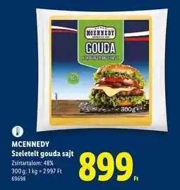 Lidl MCENNEDY Szeletelt gouda sajt ajánlat