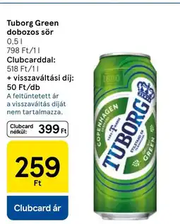 Tesco Tuborg Green dobozos sör ajánlat