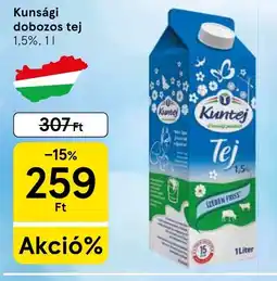 Tesco Kunsági dobozos tej ajánlat