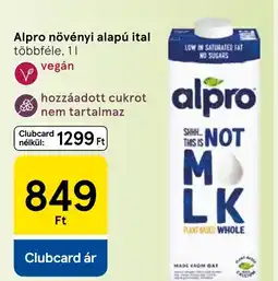 Tesco Alpro növényi alapú ital ajánlat