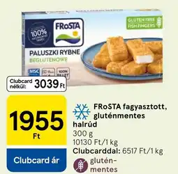Tesco Frosta fagyasztott, gluténmentes halrúd ajánlat
