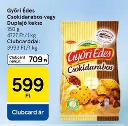 Tesco Győri Édes Csokidarabos vagy Duplajó keksz ajánlat
