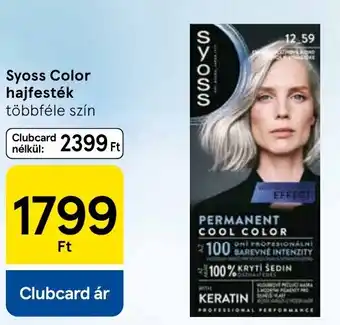 Tesco Syoss Color hajfesték ajánlat
