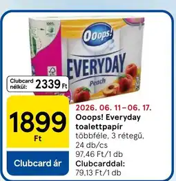 Tesco Ooops! Everyday toalettpapír ajánlat