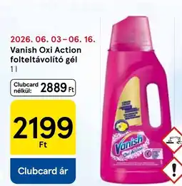 Tesco Vanish Oxi Action folteltávolító gél ajánlat