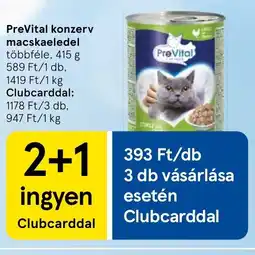 Tesco PreVital konzerv macskaeledel ajánlat