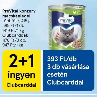 Tesco PreVital konzerv macskaeledel ajánlat