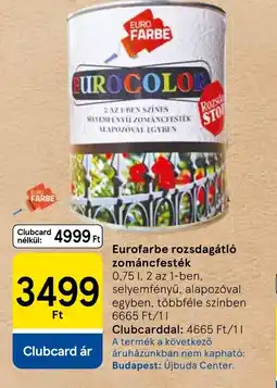 Tesco Eurofarbe rozsdagátló zománcfesték ajánlat