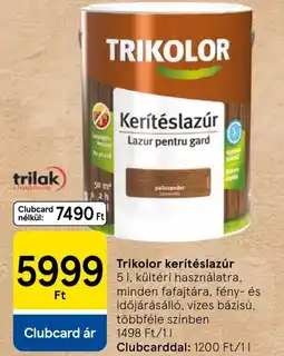 Tesco Trikolor kerítéslazúr ajánlat