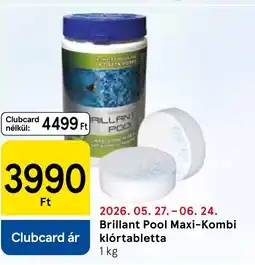 Tesco Brillant Pool Maxi-Kombi klórtabletta ajánlat
