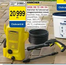 Tesco Kärcher K2 Universal magasnyomású mosó ajánlat