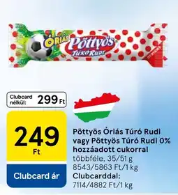 Tesco Pöttyös Óriás Túró Rudi ajánlat