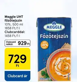 Tesco Meggle UHT főzőtejszín ajánlat